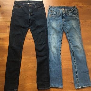 BananaRepublic Straight + TrueReligion Flare Jeans